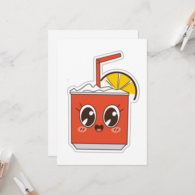 Funny Cola Mix Invitation (Front/Back In Situ)