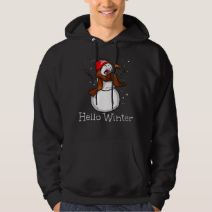 Funny cold Snowman in Winter and Snow Season Costu Hoodie