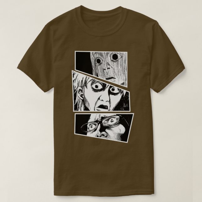 Funny Collage Shocked Faces T-Shirt (Design Front)