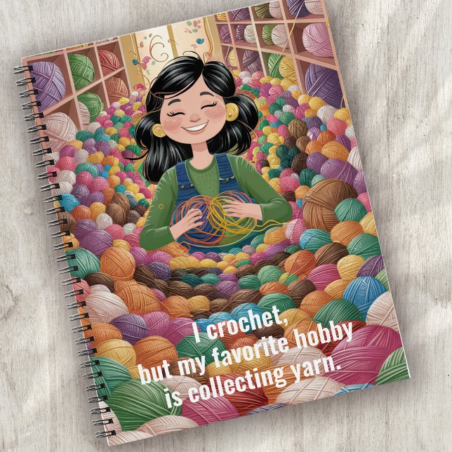 Funny Collecting Yarn Hobby Illustration Notebook (Creator Uploaded)