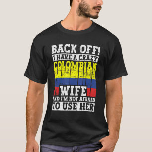 Funny Colombian Husband Apparel Colombia Flag Heri T-Shirt