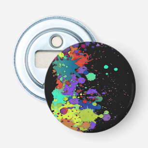 FUNNY COLOR SPLASH I + your backgr. & ideas Bottle Opener