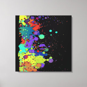 FUNNY COLOR SPLASH I + your backgr. & ideas Canvas Print