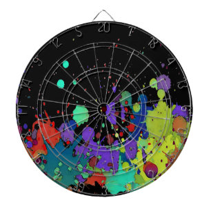 FUNNY COLOR SPLASH I + your backgr. & ideas Dartboard