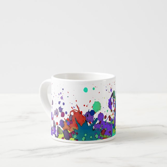 FUNNY COLOR SPLASH I + your backgr. & ideas Espresso Cup (Front Left)