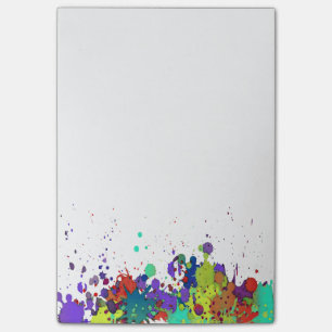 FUNNY COLOR SPLASH I + your backgr. & ideas Post-it Notes