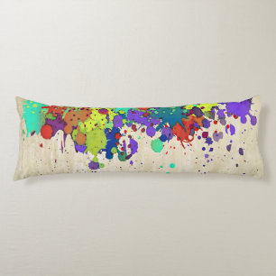 FUNNY COLOR SPLASH I + your ideas Body Cushion