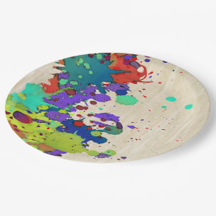 FUNNY COLOR SPLASH I + your ideas Paper Plate