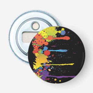FUNNY COLOR SPLASH II + your backgr. & ideas Bottle Opener