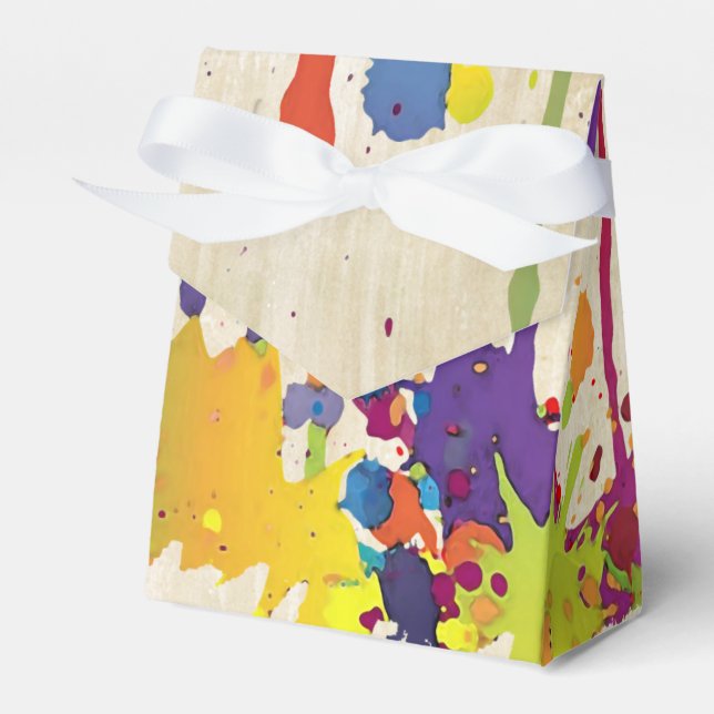 FUNNY COLOR SPLASH II + your backgr. & ideas Favour Box (Front Side)