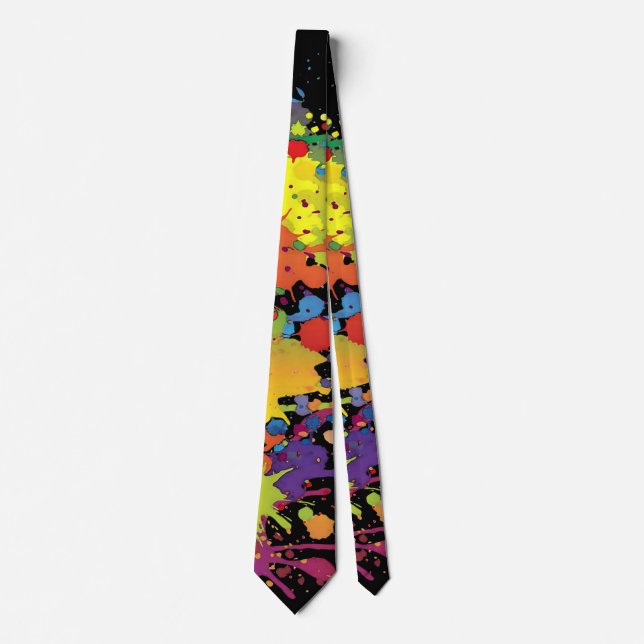 FUNNY COLOR SPLASH II + your backgr. & ideas Tie (Front)
