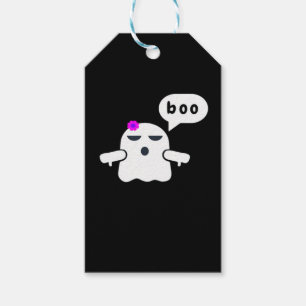 Funny Colorful Boo Of Disapproval Girl Gift Tags