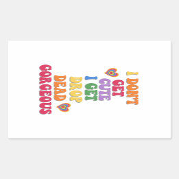 Funny Colorful LGBTQ Pride Month Rectangular Sticker
