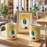 Funny, Colorful, Quirky, Cartoon Character Coffee