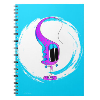 Funny, Colorful, Quirky, Cartoon Character Notebook