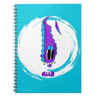 Funny, Colorful, Quirky, Cartoon Character Notebook