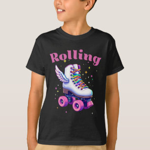 Funny Colorful Roller Skate Skills Street Party Bi T-Shirt