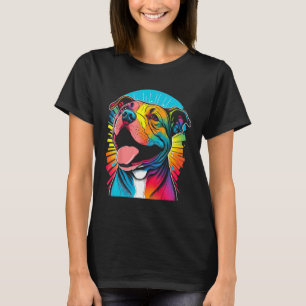 Funny Colourful and Joyful American Pit Bull Terri T-Shirt