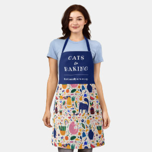 Funny Colourful Boho Cats Desert Pattern Apron