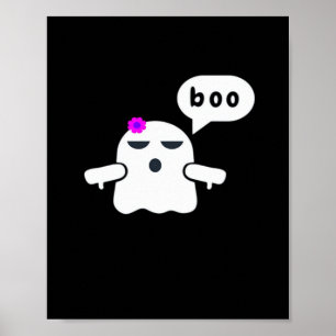 Funny Colourful Boo Of Disapproval Girl Poster