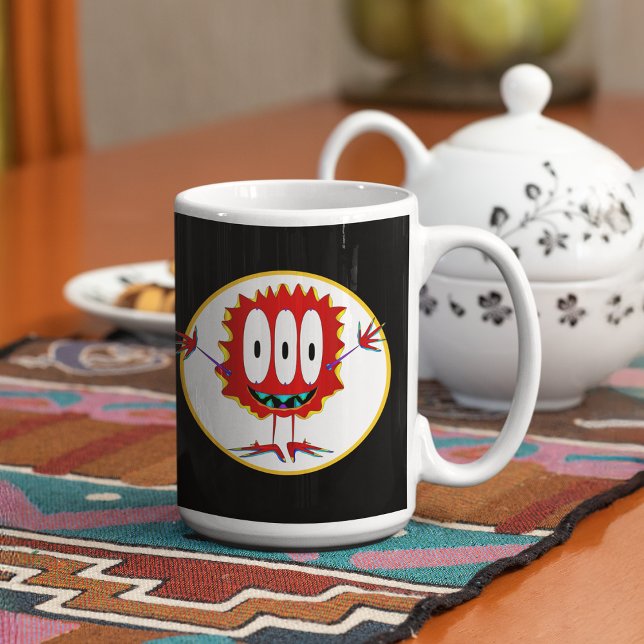 Funny, Colourful, Cartoon Monster, Halloween Coffee Mug (Hey there - take a look at this very cool cartoon monster mug!)