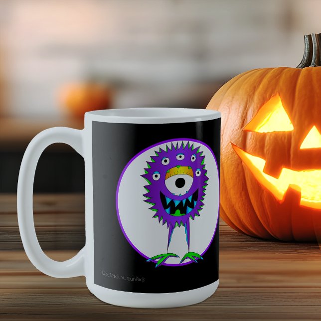 Funny, Colourful, Cartoon Monster, Halloween Coffee Mug (Holy Cow! Check out this totally awesome cartoon monster mug!)