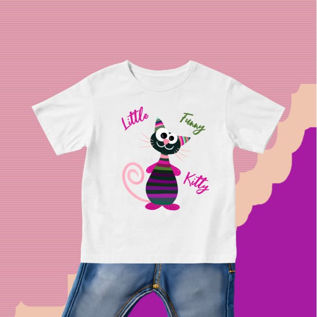 Funny colourful cat baby T-Shirt (Creator Uploaded)