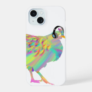 Funny Colourful Chicken illustration iPhone 15 Case
