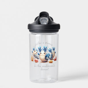 Funny Colourful Dancing Nudibranchs and Corals Water Bottle