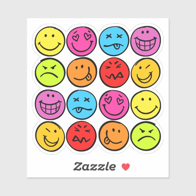 Funny Colourful Faces (Sheet)