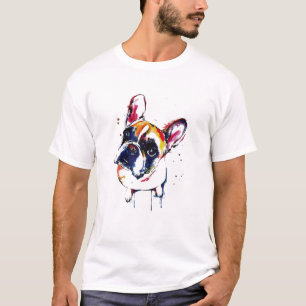 Funny Colourful French Bulldog Lover, Pet Dog Love T-Shirt