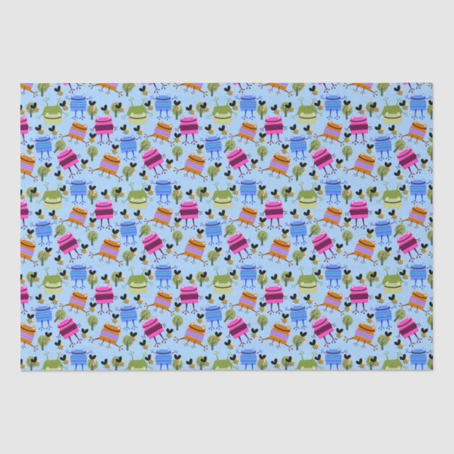 Funny Colourful Frogs and Bumblebees Tissue Paper (Front)