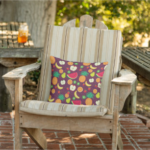    Funny Colourful Fruits Summer Healthy Vegetaria Cushion