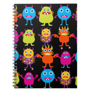 Funny Colourful Monster Party Creatures Characters Notebook