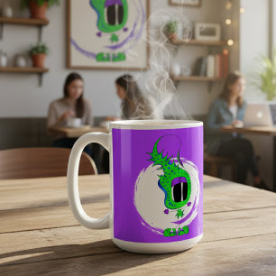 Funny, Colourful, Quirky, Cartoon Character Coffee Mug