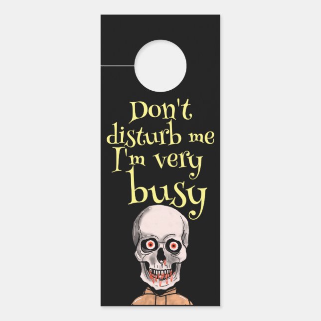 Funny colourful skull door hanger (Front)
