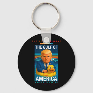 Funny Colourful Trump In The Gulf Of Us America Be Key Ring