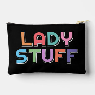 Funny Colourful Whimsical Lady Girl Stuff Accessory Pouch