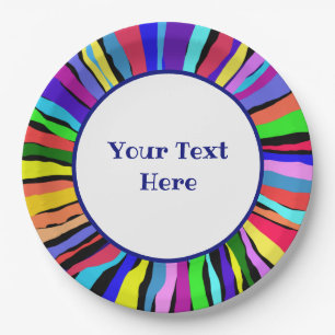 Funny Colours Paper Plate
