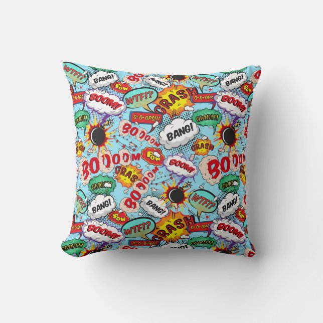 Funny Comic Pattern Cushion (Front)