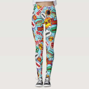 Funny Comic Pattern Leggings
