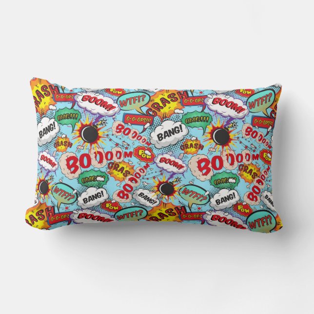 Funny Comic Pattern Lumbar Cushion (Front)