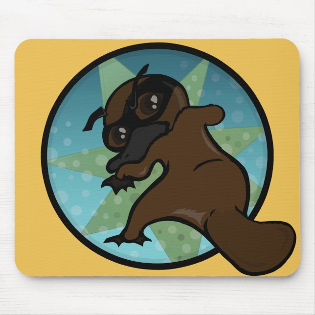FUNNY COMIC STYLE CARTOON PLATYPUS MOUSE PAD (Front)
