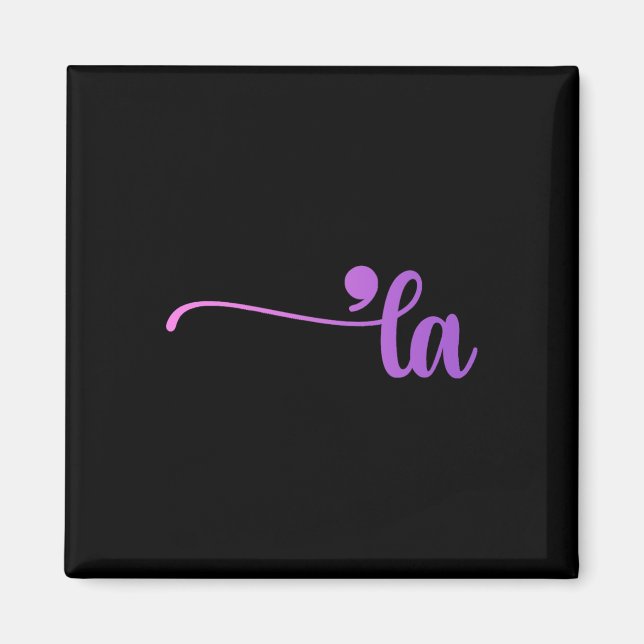 Funny Comma La Colouring  Magnet (Front)