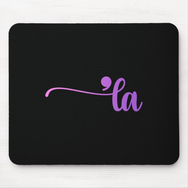 Funny Comma La Colouring  Mouse Pad (Front)