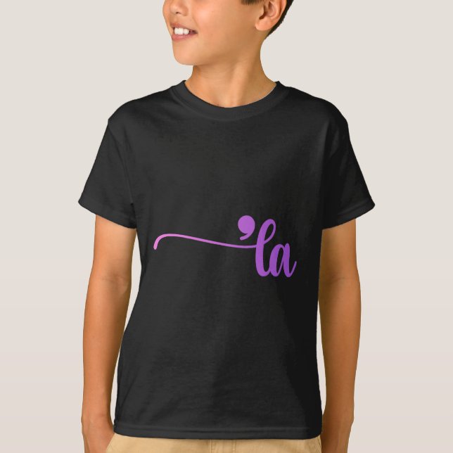 Funny Comma La Colouring  T-Shirt (Front)