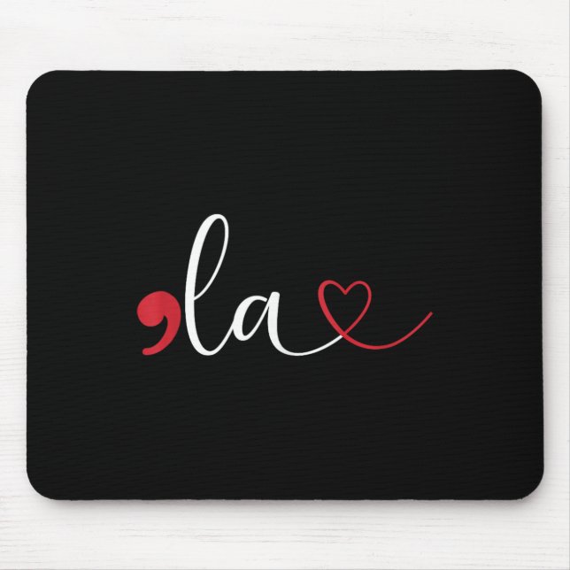 Funny Comma La Kamala Harris Punctuation La Electi Mouse Pad (Front)