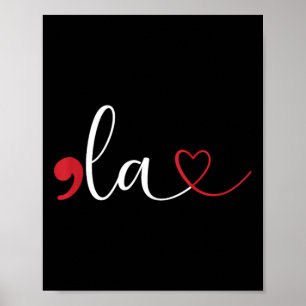 Funny Comma La Kamala Harris Punctuation La Electi Poster