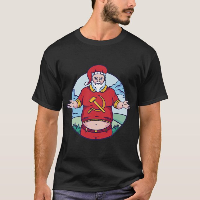 Funny Communist Santa Christmas Communists  T-Shirt (Front)