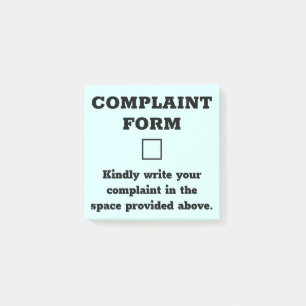 Funny Complaint Form Post-it Notes